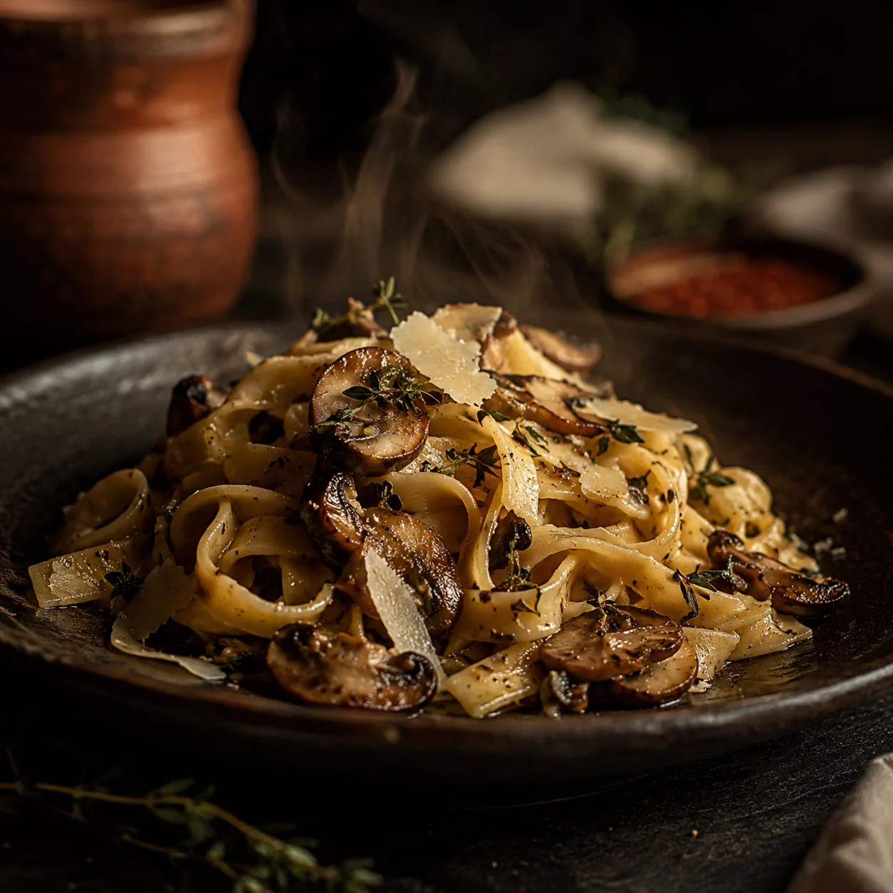 Tagliatelle s lesnými hubami